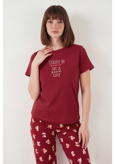 Lela Bayan Pijama Takımı 65790784 Kırmızı