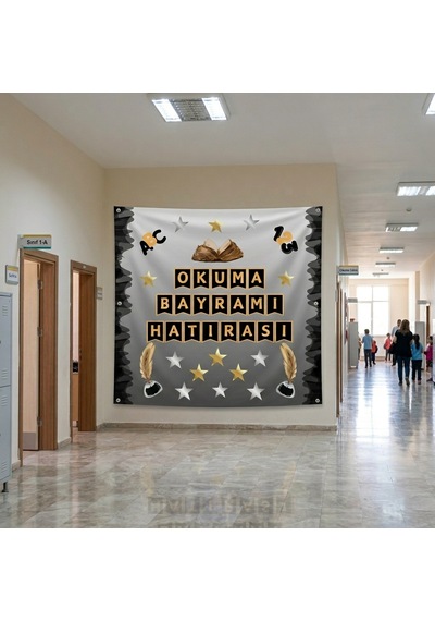 Okuma Bayramı Hatıra Fotoğrafı Panosu Pvc Vinil Pano Süsü 160x160 Cm Tek Parça 04 7