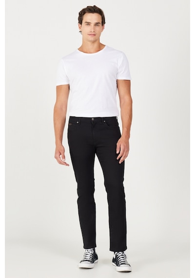 Wrangler Arizona Straight Fit Düz Kesim Normal Bel Düz Paça Esnek Siyah Erkek Pantolon W211842001 Siyah