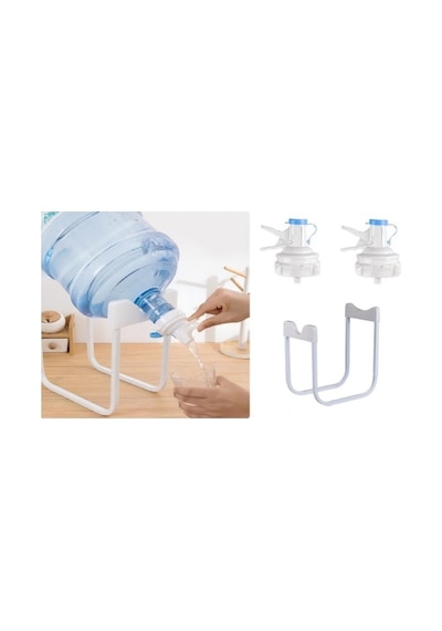 Damacana Musluk Başlığı Ve Metal Ayak Stand Seti Bx40 Renkli