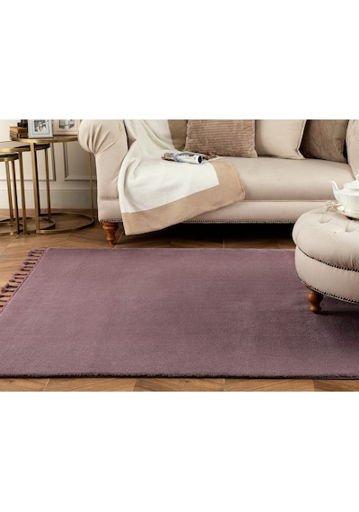 Madame Coco Carol Saçaklı Halı - Koyu Mürdüm - 80x300 Cm 8684427051566 Çok Renkli Standart Koyu Mürdüm