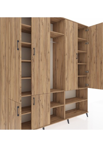 Hyperion Dolap 15 Raflı 5 Kapaklı Tek Askılı 220x44x243 Çam-çam/çam Atlas Çam/atlas Çam Hyperion Dolap 15 Raflı 5 Kapaklı Tek Askılı 220x44x243 Çam-çam/çam Atlas Çam/atlas Çam