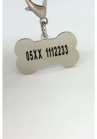 Caramelos Çelik Metal Köpek Künyesi Gümüş Rengi-tek Ebat Diğer