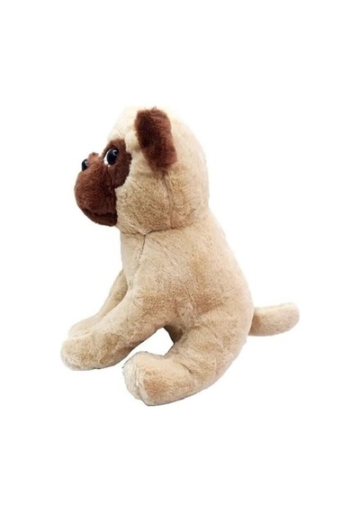 Oyuncak Peluş Buldog Köpek 35 Cm Açık Kahverengi