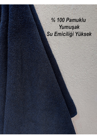 12'li Lacivert Kuaför Berber Havlusu 50 x 90 CM Profesyonel Saç Kurutma Havlusu Ekonomik Set