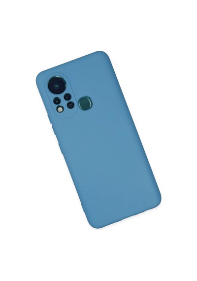 İnfinix Hot 11s Uyumlu Kılıf Nano İçi Kadife Silikon - Mavi