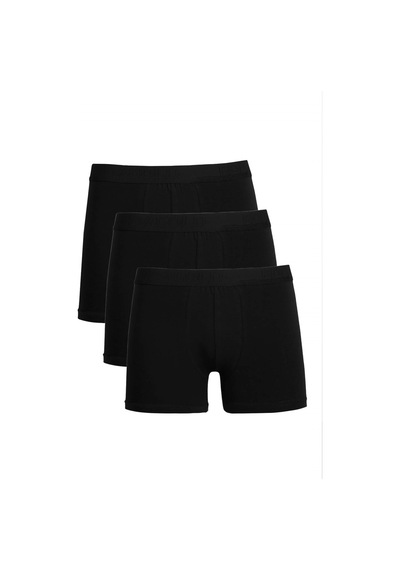İbrahim Burak Etiler Collection Moda Çizgi Erkek Penye 3'lü Boxer 40092 Siyah