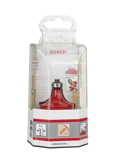 Bosch Expert Serisi Ahşap İçin Çift Oluklu, Sert Metal Bilye Yataklı Yuvarlama Frezesi 8*15,90*64mm