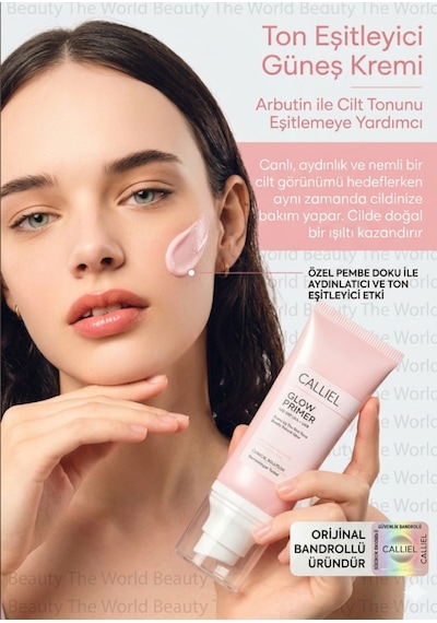 Calliel Ton Eşitleyici Aydınlık Verici Yoğun Nemlendirici Güneş Kremi SPF50+ 80 ML