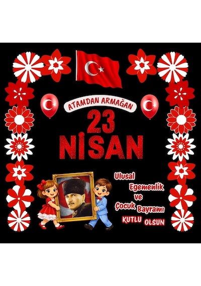 23 Nisan Çocuk Bayramı Parçalı Pano Süsü Model 01 / Okul Ve Sınıf Panosu Figür Seti Diğer
