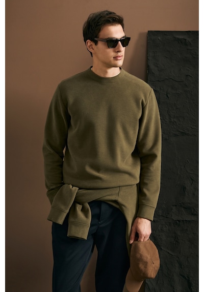 Lufian Logan Erkek Sweatshirt Kahverengi Kahverengi 112030194100400