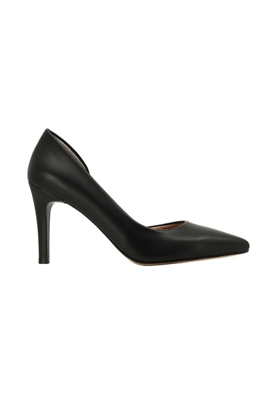 Hobby Ayakkabı Kadın Suni Deri Sivri Burun 9 Cm İnce Topuk Stiletto Siyah