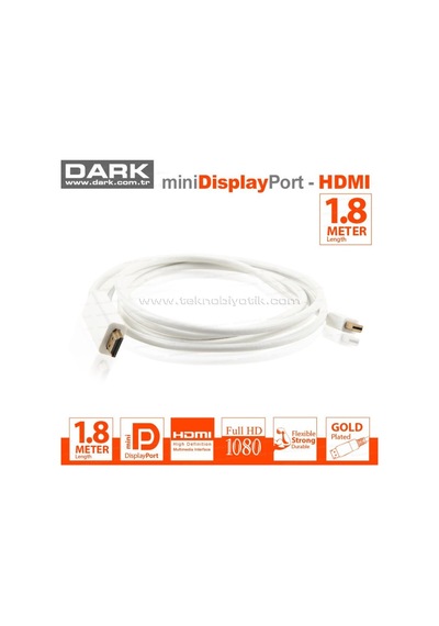 Dark 1.8M Mini Display Port - Hdmi Kablo Dk-Cb-Mdpxhdmil180