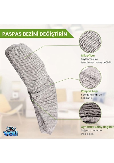 Midea M8+ İçin Yedek Set 14 Parça Fırça Filtre Mop Bezi Seti 1 Yıllık Bakım Seti