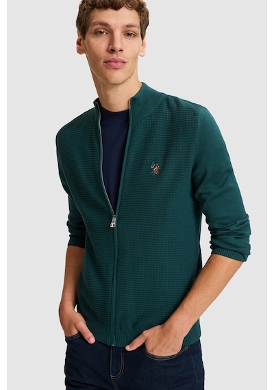 U.S. Polo Assn. Erkek Yeşil Fermuarlı Slim Fit Basic Triko Hırka 50328871-vr060 Eden Green U.S. Polo Assn. Erkek Yeşil Fermuarlı Slim Fit Basic Triko Hırka 50328871-vr060 Eden Green
