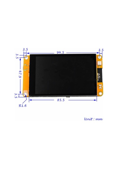 Esp32-48s035 3.5 İnch Kapasitif Dokunmatik Tft Lcd Modül 320x480 Pixel Rgb Led Ldr Usb Uart Io
