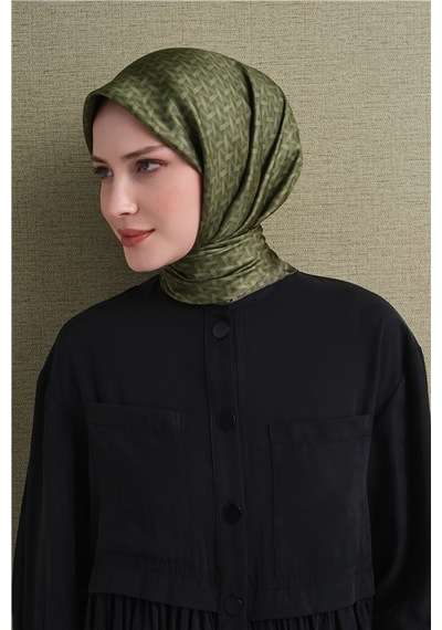 Armine Saf İpek Twill Eşarp 9622d 04 Turkuaz Mavi