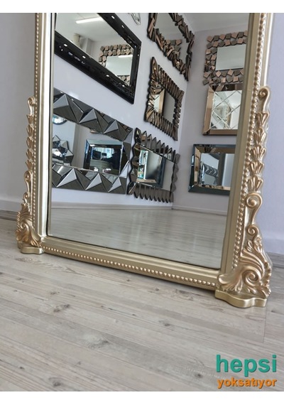Matmazel Model Platin Altın Renk Varaklı Boy Aynası
