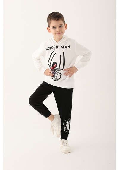 Spider Man D4837-3 Çocuk  Krem Eşofman Takımı