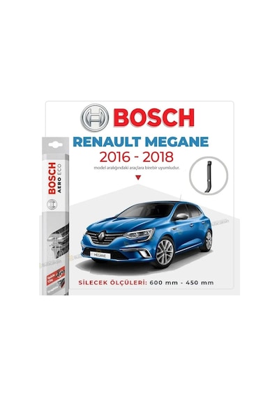 Bosch , Renault Megane 4 Silecek Seti 2016-2023 Bosch Aeroeco