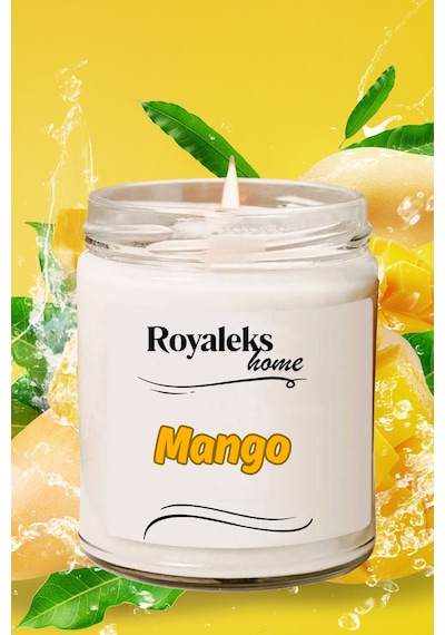 Doğal Özel Seri Kokulu Dekoratif Kavanoz Mum 210 Cc - Mango Esansı - Ryl Çok Renkli