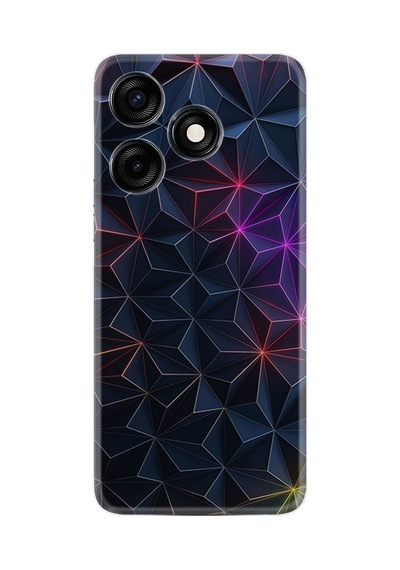 Tecno Spark 10c Kılıf Silikon Desen Özel Seri Renkli Prizmalar 1783