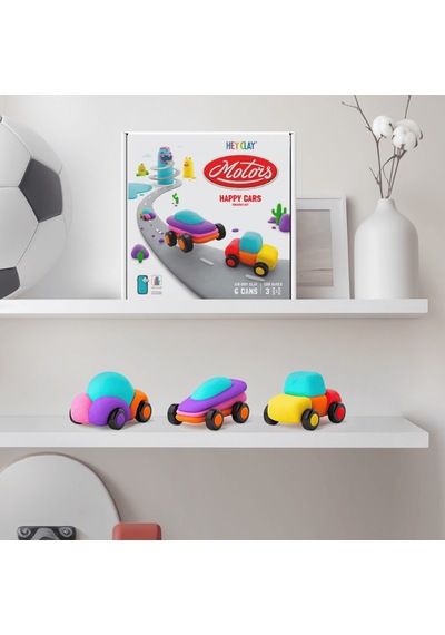 Hey Clay Yaratıcı Kil Seti - Happy Cars