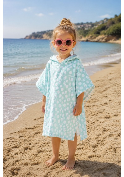 Müslin Çocuk Ve Bebek Panço Unisex Model - Bebek & Çocuk Plaj Ve Banyo Panço Turkuaz - 886580333 3-5 Yaş