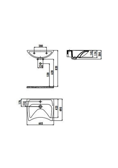 Creavit 50 x 60 CM Bedensel Engelli Duvara Monte Lavabo Bd060