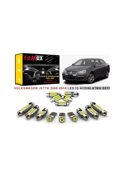 Volkswagen Jetta MK5 LED İç Aydınlatma Ampul Seti FEMEX Parlak Be