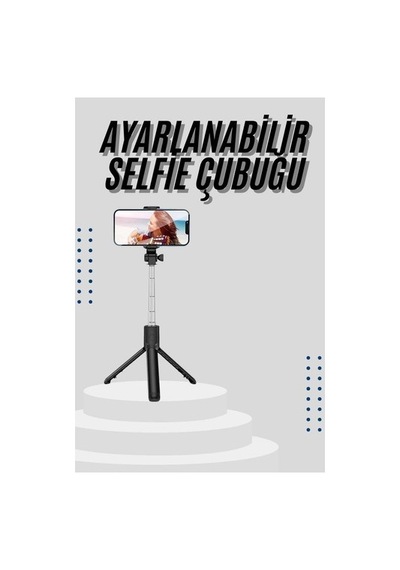 Buğz Tripod Selfie Çubuğu Bluetooth Kumandalı Kablosuz Led Işıklı 92520326