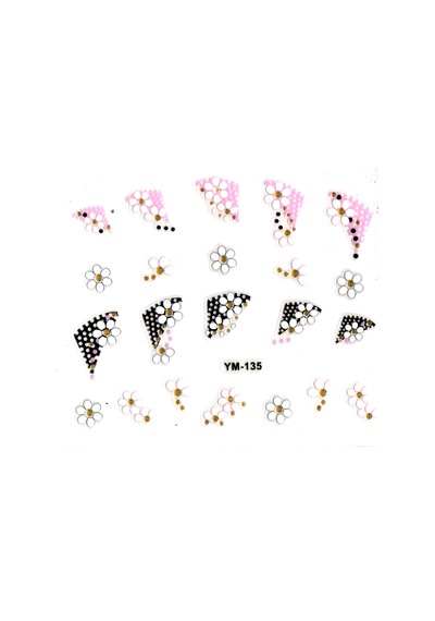 Limmy Tırnak Süsleme Sticker Nail Art Ym-135 - 6x5 Cm - Üçgen Papatya