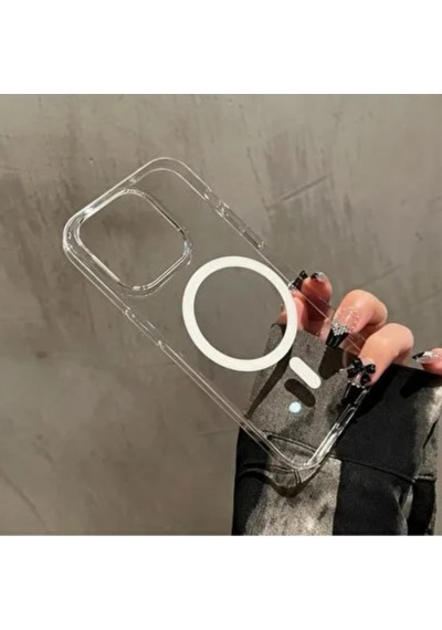 İphone 16 Promax Uyumlu Magsafeli Şeffaf Kılıf 01