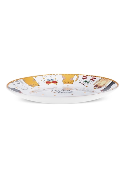 Karaca Cat Cake 6 Parça Opal Cam Pasta Seti 19 Cm Çok Renkli