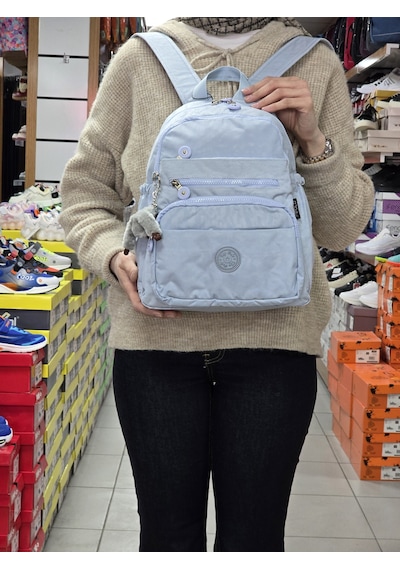 My Polo 2113-8745 Kadın Krinkıl Kumaş Çok Gözlü Astarlı Petli Su sırt çantası