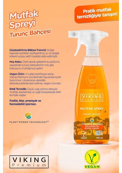Viking Premium Mutfak Spreyi Turunç Bahçesi 750 Ml Abundance Prosperity