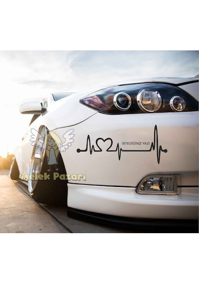 Nabız Atışı Kalp Araba Sticker, Oto Sticker