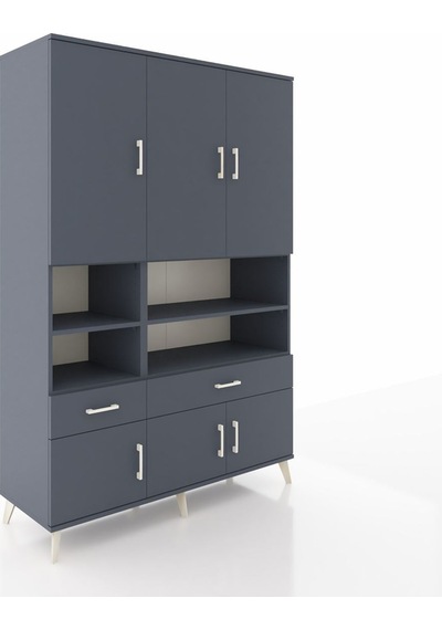 Hyperion Dolap 8 Raflı 2 Çekmeceli 6 Kapaklı 132x44x195 Antrasit-antrasit/antrasit Antrasıt/antrasıt Hyperion Dolap 8 Raflı 2 Çekmeceli 6 Kapaklı 132x44x195 Antrasit-antrasit/antrasit Antrasıt/antrasıt