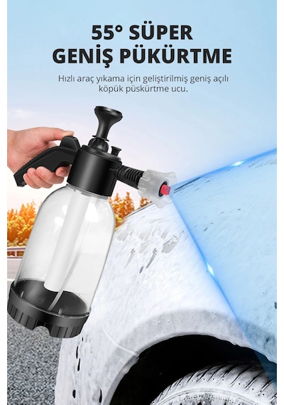 Yüksek Basınçlı 2 Başlıklı Su & Köpük Pompası 2 Litre Çok Amaçlı Kullanım Su Köpük Püskürtücü 2 Litre