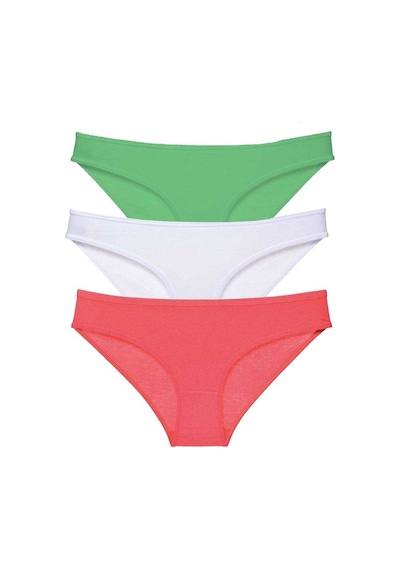 Royaleks 3 adet Süper Eko Set Likralı Kadın Slip Külot 546 RYL-EKO3029 Çok Renkli