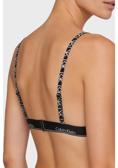 Calvin Klein Üçgen Logolu Bikini Üstü Lv00q6120832n Bayan Bikini Üstü Lv00q61208 32n Siyah-beyaz