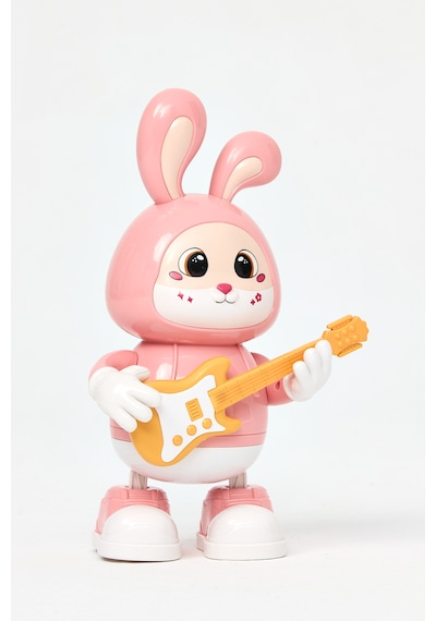 Dans Eden Müzikli Ve Işıklı Gitarist Tavşan Pembe Renk