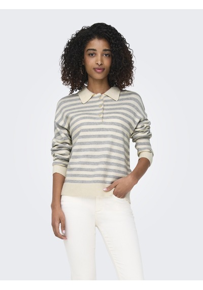 Only Bayan Polo Yaka Sweatshirt 15356689 Bej