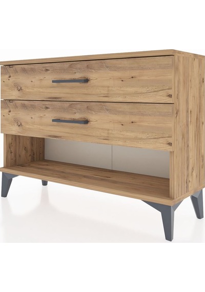 Arges Şifonyer 2 Çekmeceli 88x30x64 Çam-çam Atlas Çam