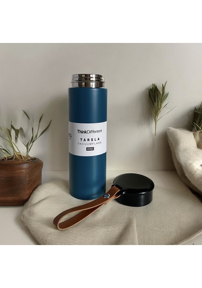 Prettify Modern Çift Vakum Yalıtımlı Yandan Deri Tutacaklı Sıcak/soğuk 450 ML