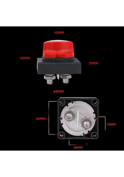 Dc Kesici Akü Şalteri Gömme Tip 275a 12-24v 2p On-off 100