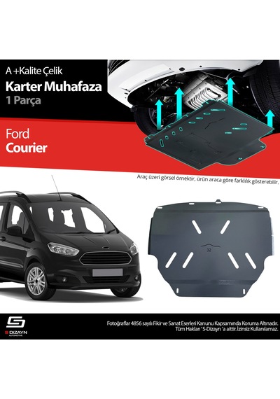 S-dizayn Ford Courier Çelik Karter Muhafaza Koruma 2018-2023 A+ Kalite