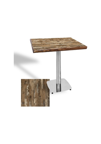 Tokyo Masif Kenar Laminat Kare Masa 80x80 Kromnikel - Maracaibo Çok Renkli