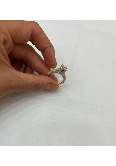 Çelikoğlu Kuyumculuk 14 Ayar Altın Tek Taş Yüzük 3,92 Gr