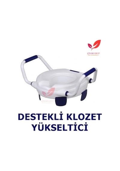 Ekolife Kapaksız. Destekli. Kulplu. Kolçaklı Klozet Yükseltici